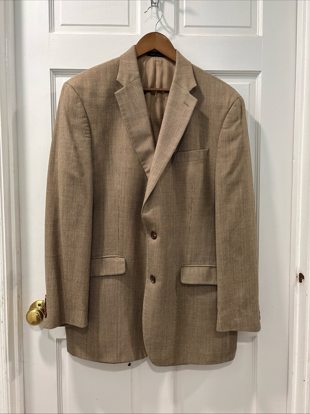 Lauren Ralph Lauren Men’s Silk/Wool Blazer Size 44L Light Brown 2 Button EUC